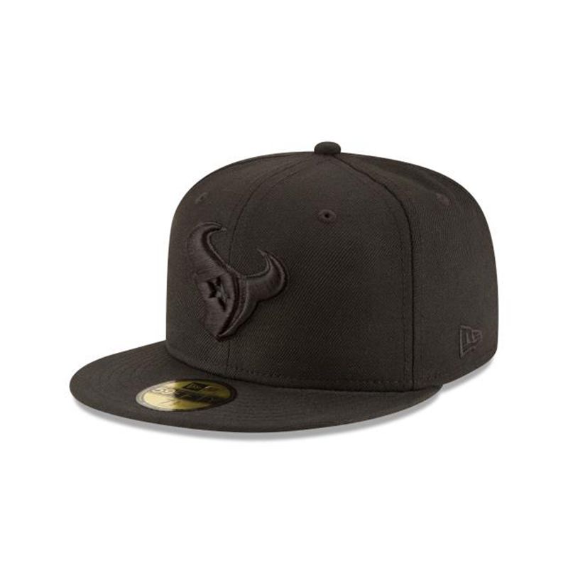 NFL Houston Texans Black On Black 59Fifty Fitted (LUN8794) - Black New Era Caps